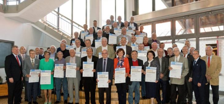 46 Goldene Meister 2019 aus Mannheim und Umgebung haben vor 50 Jahren die Meisterprüfung absolviert