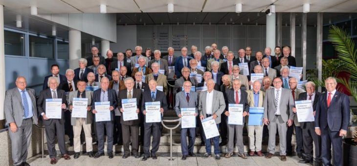 60 Goldene Meister 2019 aus Heidelberg und Umgebung haben vor  50 Jahren die Meisterprüfung absolviert