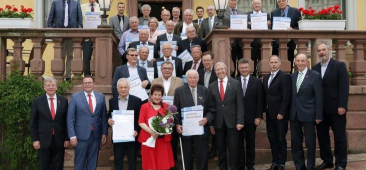 21 Goldene Meister 2019 aus Buchen und Umgebung haben vor 50 Jahren die Meisterprüfung absolviert