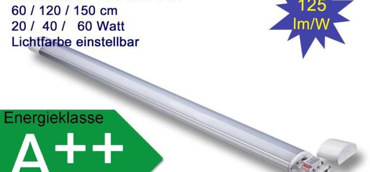 LED Linear Leuchte mit einstellbarer Lichtfarbe und optional mit Bewegungssensor und Notlichtfunktion