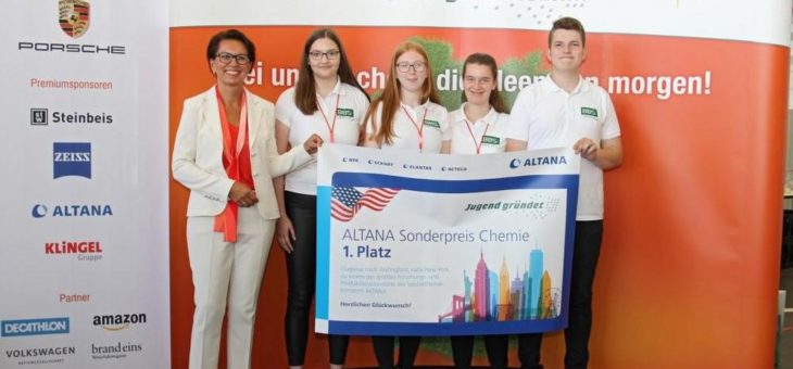 Schülerteam aus Lingen erhält ALTANA Sonderpreis Chemie 2019 für nachhaltige Geschäftsidee