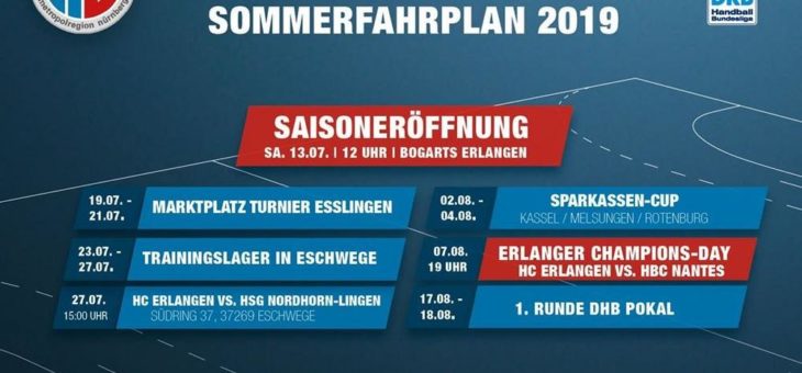 Handball-Bundesliga: intensiver Sommerfahrplan des HC Erlangen