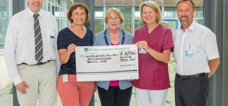 1.500 Euro für das Sozialpädiatrische Zentrum am Städtischen Klinikum Karlsruhe