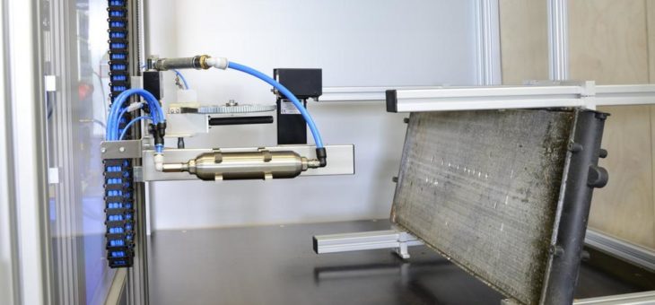 Steinschlagtests an Autokühlern