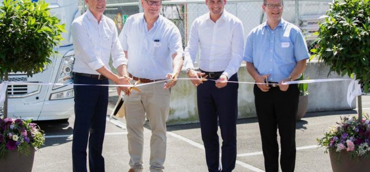 Krummen Kerzers und Lidl Schweiz eröffnen erste LNG-Tankstelle für Lkw