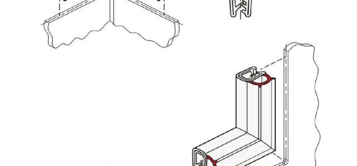Kantenschutz-Dichtprofil mit der Ecke