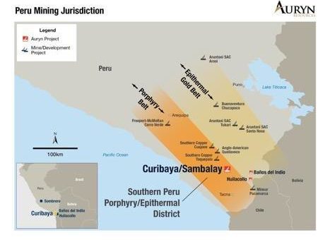 Auryn erwirbt wichtige Konzessionen neben Porphyrprojekt Curibaya im Süden Perus