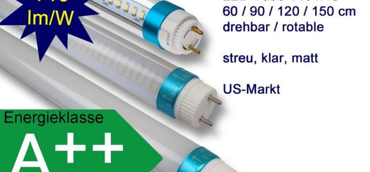 LED Röhren speziell entwickelt für das Stromnetz in Amerika