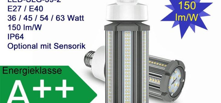 LED HiPower Lampe mit modernster Technik 360° Abstrahlwinkel und 150 lm/W