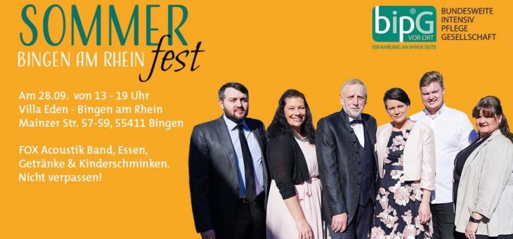 Die bipG VOR ORT lädt zum Sommerfest 2019 ein