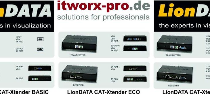 itworx-pro GmbH: Die analogen-KVM-Extender-Systeme von LionDATA für die Signalübertragung zwischen Rechner/PC und entfernten Arbeitsplatz