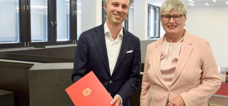 Zum 1. September 2019: Dr. Stefan Veith zum BWL-Professor für Rechnungswesen und Controlling ernannt
