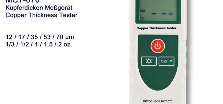 Einfach zu handhabende Kupferdichte-Messungen mit METOCHECK MCT-070 & MCT-175