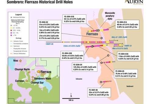 Hochgradige, unvermutete Mineralisierung in Auryns historischen Bohrkernen