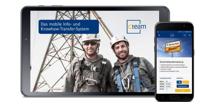 Auch unterwegs auf Montage immer up to date – mit der Cteam Read & Learn App