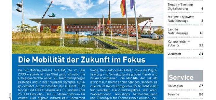 Erste Ausgabe NUFAM kompakt 2019: Mobilität der Nutzfahrzeugbranche von heute und morgen im Fokus