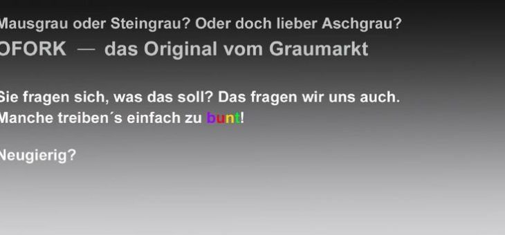 Neues vom OTRS Fork – OFORK: Das Original vom Graumarkt.