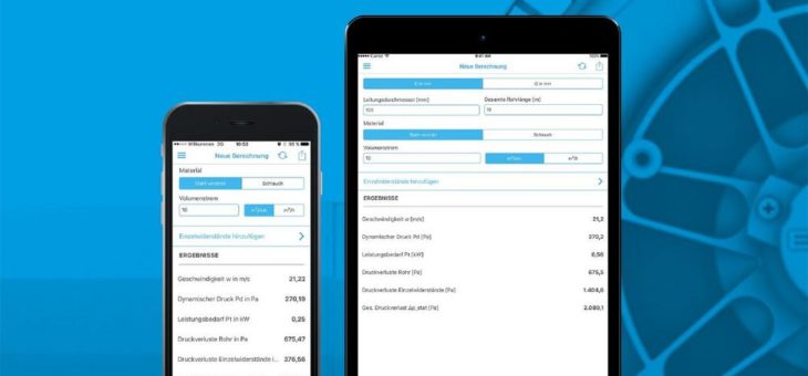 App für lufttechnische Kennzahlen