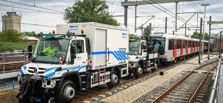 Unimog in Tandemsteuerung in den Niederlanden