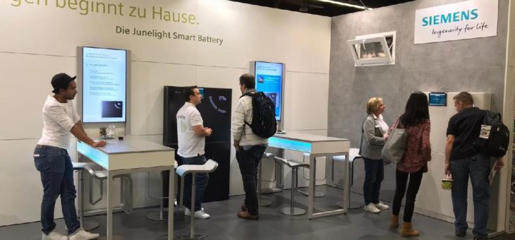 Siemens Junelight Speicher für Solaranlagen auf der Consumenta 2019