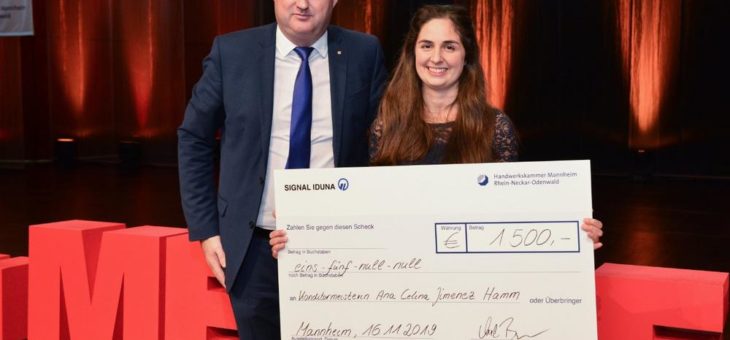 Meisterfeier: Jahrgangsbeste 2019 ist Konditormeisterin Ana Celina Jimenez Hamm