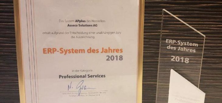 APplus ist ERP-System des Jahres für Professional Services