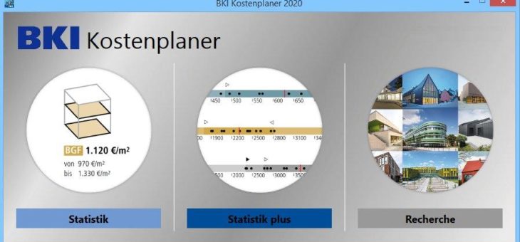 Der neue BKI Kostenplaner 2020 im neu entwickeltem Benutzer-Design – mit 130 Gebäudearten und über 1.000.000 Kostenkennwerten