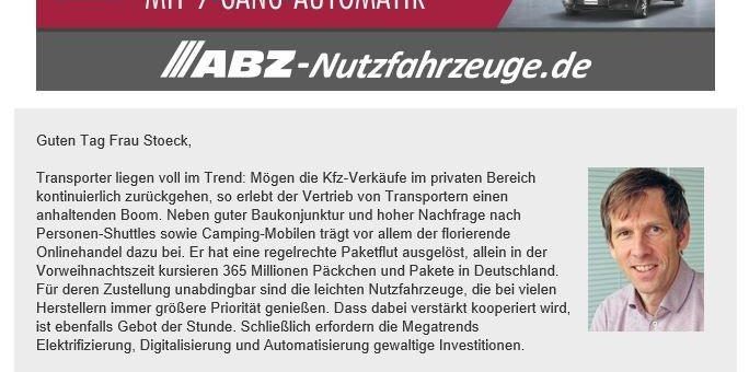 TransporterTrends: Neuer Newsletter schafft Überblick
