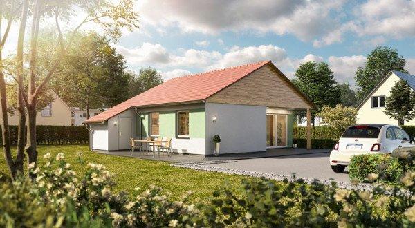 „Glückswelthäuser“: Kompaktes Massivhaus mit barrierearmen Konzept