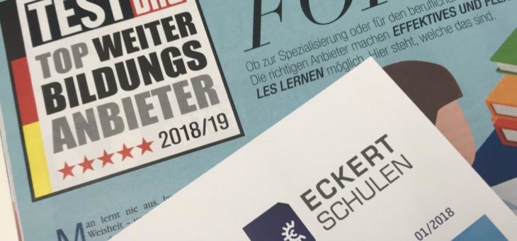Testbild-Magazin: Eckert Schulen gehören zur Elite der deutschen Bildungsanbieter