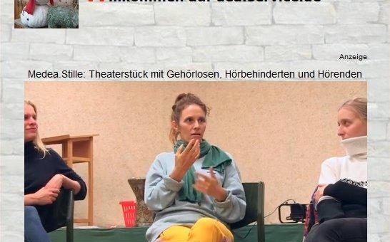 Medea.Stille – inklusives Theaterprojekt mit gehörloser Hauptdarstellerin