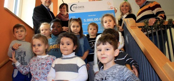 Kooperation TSO-DATA Nürnberg GmbH mit dem Caritas Kinder- und Jugendhaus Stapf / Spendenübergabe am 13.12.2018