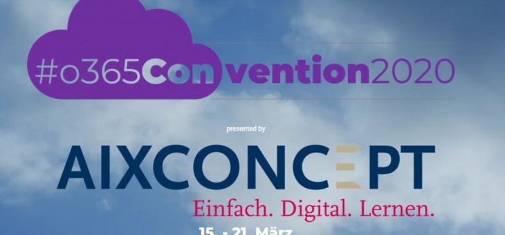Online-Konferenz o365Con 2020 mit AixConcept als Hauptsponsor