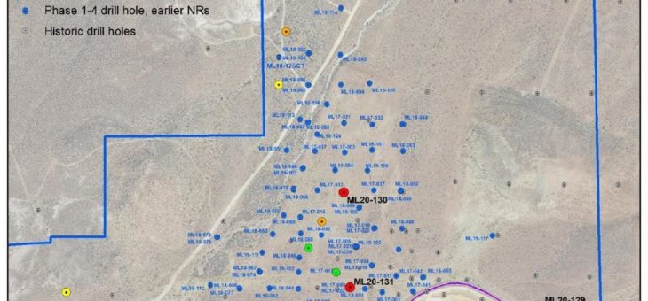 Corvus Gold erweitert Hauptzone (88,4 m mit 1,92 g/t Au) und zentrale intrusive Oxidzone (CIZ) in der Lagerstätte Mother Lode in Nevada