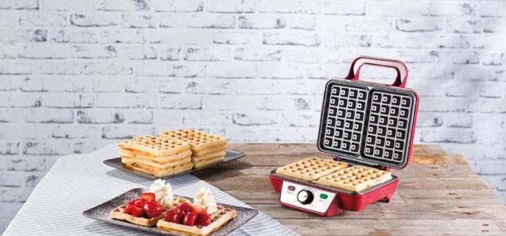 Rosenstein & Söhne Waffeleisen für belgische Waffeln mit stufenloser Temperatur-Regelung