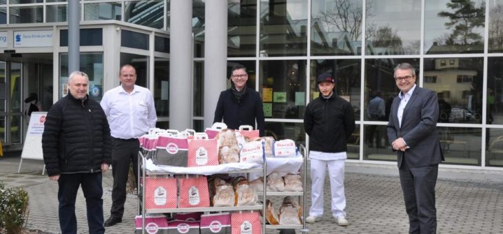 Sana Klinikum Hof bedankt sich für großzügige Spende der Fleischer-Innung Hof-Wunsiedel und der Bäcker-Innung Hof
