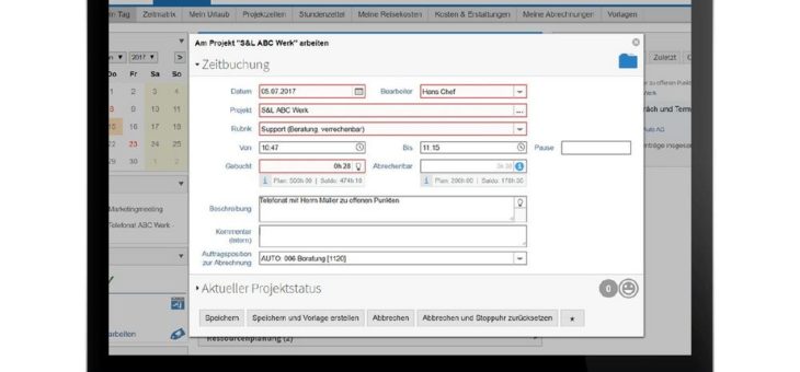 Projektzeiten einfach erfassen mit projectfacts