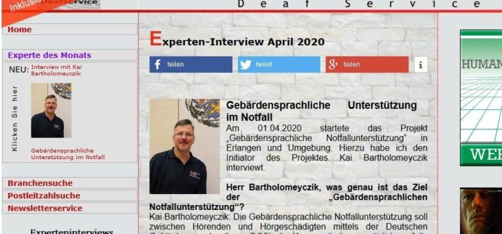 Gebärdensprachliche Unterstützung im Notfall – Pilotprojekt
