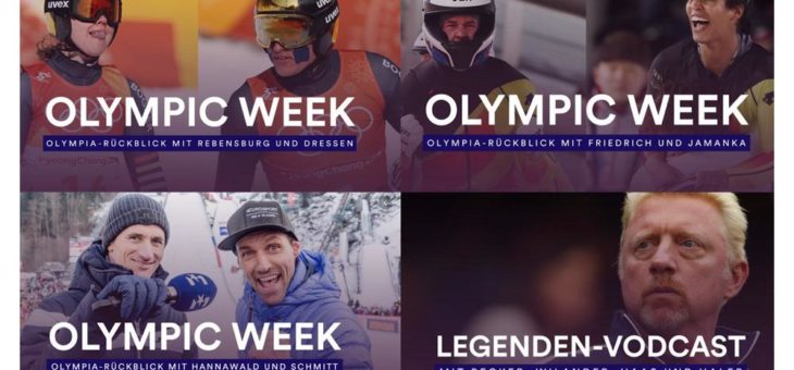 Neue Eurosport-Vodcasts: „Tennis Legends“ mit Boris Becker und Olympic Special mit den PyeongChang-Stars