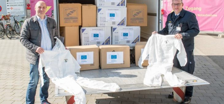 Rund 600 Schutzanzüge für das Städtische Klinikum