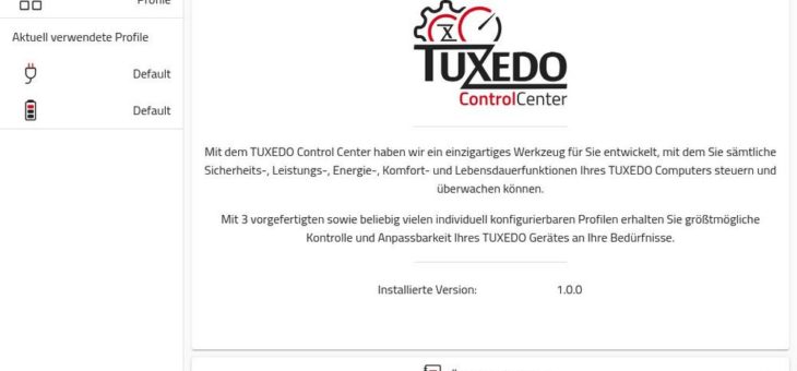 Alles unter Kontrolle mit dem TUXEDO Control Center