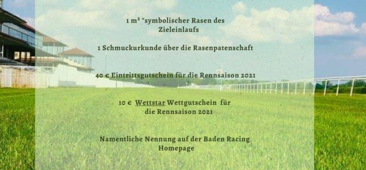 BADEN RACING: Ein Stück „heiliger Rasen“ kaufen – Rasenpaten sollen in der Krise helfen