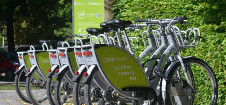 swa stellen für alle Bürger pro Fahrt 30 Minuten lang gratis ihre swa Räder zur Verfügung
