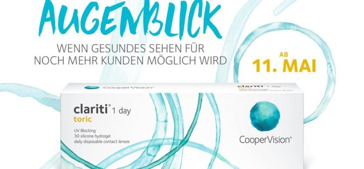 CooperVision erweitert den Lieferbereich* bei der clariti® 1 day toric um fast 50%