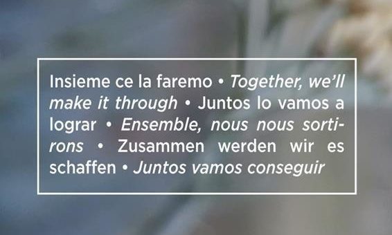 Zusammen werden wir es schaffen – together, we’ll make it through!