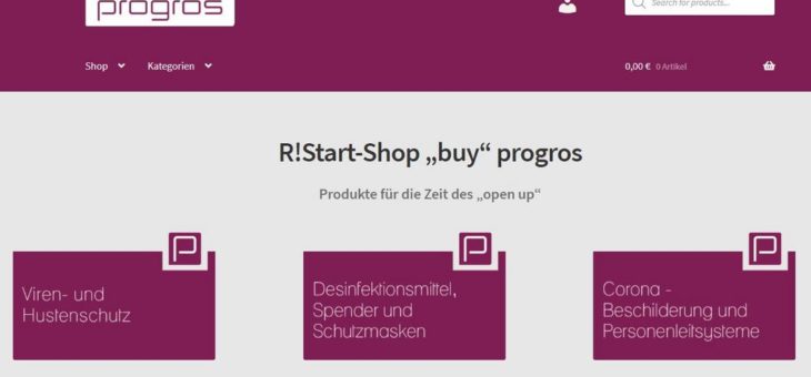 Restart-Shop: Produkte für die Zeit des „Open up“ für alle