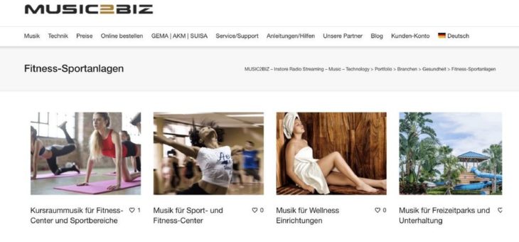 MUSIC2BIZ die gemafreie Musiklösung für personallose und vollautomatisierte Fitnessstudios