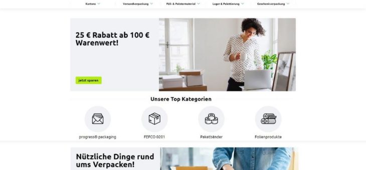 Verpackungen online: Neuer B2B-Shop packster.de startet mit Software-Paket von novomind
