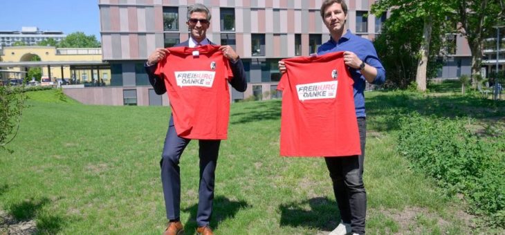 Sport-Club übergibt 1100 „Danke“-Shirts an Freiburger Uniklinik