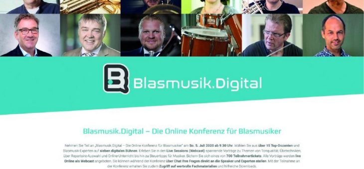 Blasmusik.Digital – die Online-Konferenz für Blasmusiker: Lernen von den Besten